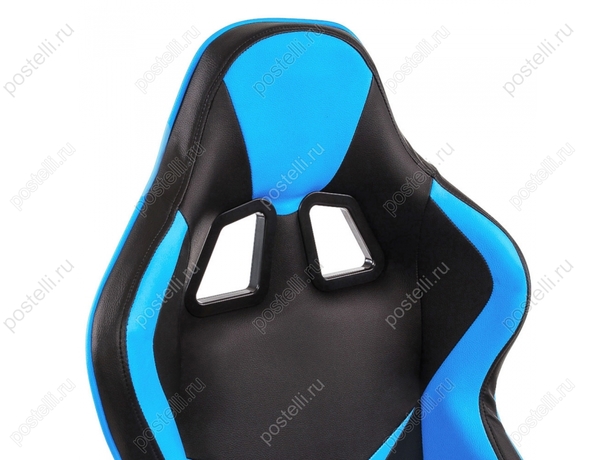 Игровое кресло Racer черное/голубое (Арт. 1856)