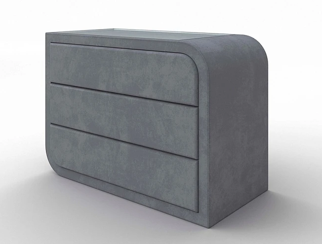 Комод Luna Микровелюр (Laska 06 Серый мох)